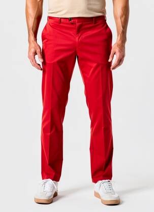 Pantalon chino stretch taille normale rouge MEYER homme