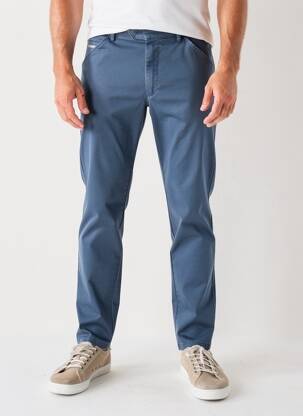 Pantalon chino stretch taille normale bleu MEYER homme