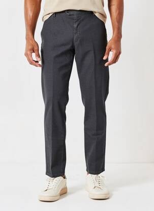 Pantalon chino tissage chiné taille normale noir MEYER homme