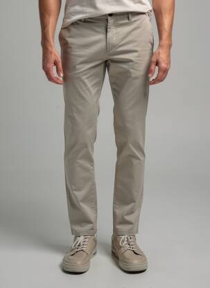 Pantalon chino tissage popeline taille normale gris MMX homme
