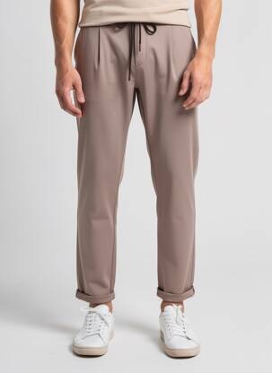 Pantalon chino stretch taille normale marron DESOTO homme