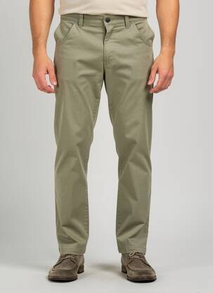 Pantalon chino tissage popeline taille normale vert MEYER homme