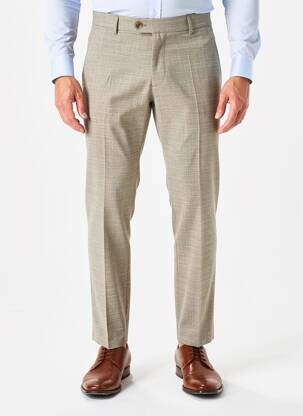 Pantalon chino fermeture zippée sous rabat avec crochet taille normale vert MEYER homme
