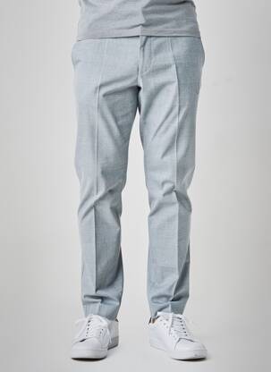 Pantalon chino imprimé imprimé prince de galle taille haute bleu MEYER homme
