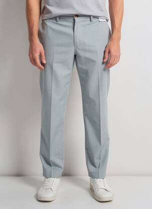 Pantalon chino imprimé imprimé prince de galle taille normale gris M5 BY MEYER homme