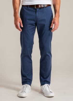 Pantalon chino stretch taille normale bleu MMX homme
