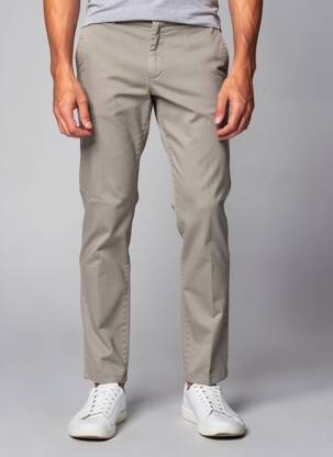Pantalon chino tissage chiné taille normale marron MMX homme