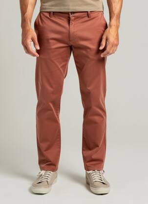 Pantalon chino stretch taille normale orange MMX homme