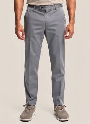 Pantalon chino tissage chiné taille normale bleu MMX homme