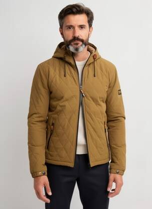 Blouson capuche marron DAYTONA homme
