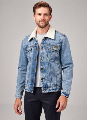 Veste casual fermeture boutonnée sur le devant bleu DAYTONA homme