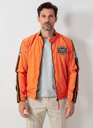 Blouson finition intérieure doublure polaire orange DAYTONA homme