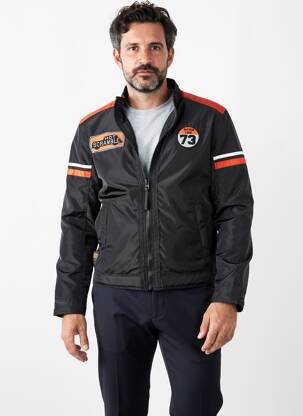 Blouson col officier noir DAYTONA homme