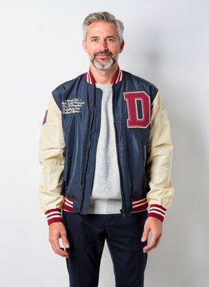 Blouson col officier bleu DAYTONA homme