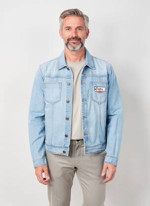 Veste casual fermeture boutonnée sur le devant bleu DAYTONA homme