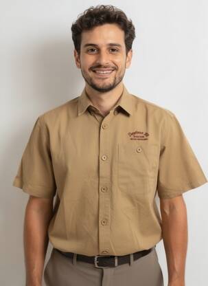 Chemise manches courtes poches beige DAYTONA homme