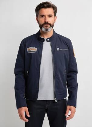 Blouson manches longues bleu DAYTONA homme