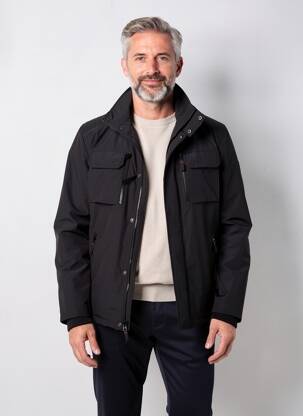Blouson fermeture zippée sous rabat pressionné noir DAYTONA homme