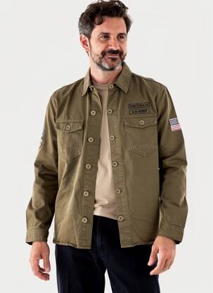 Veste casual fermeture boutonnée sur le devant vert DAYTONA homme