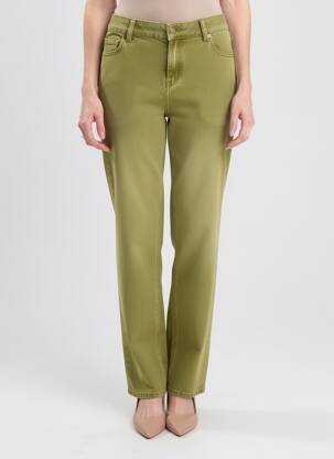 Jeans coupe slim stretch taille normale vert YEST femme