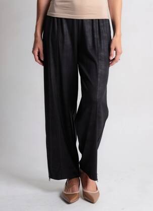 Legging effet matière satinée taille normale noir 2W PARIS femme
