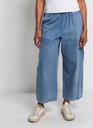 Jeans coupe large stretch taille normale bleu BELLA BLUE femme