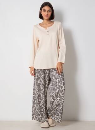 Pyjama tissage jersey beige CISO femme