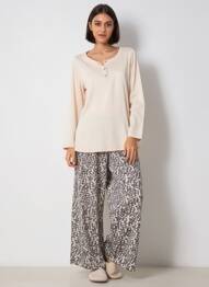 Pyjama tissage jersey beige CISO femme