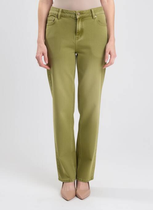 Jeans coupe slim stretch taille normale vert YEST femme