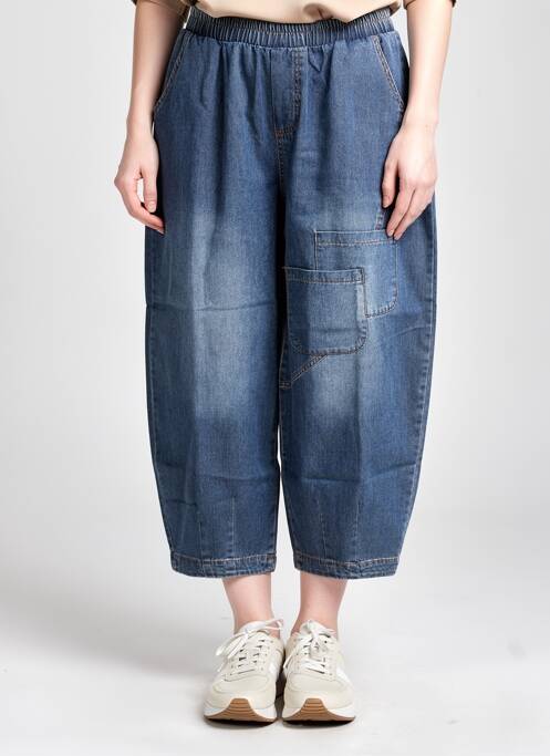 Jeans coupe large stretch taille normale bleu BELLA BLUE femme