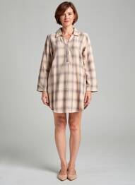 Robe courte manches longues manches longues beige CISO femme