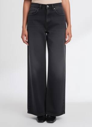 Jeans coupe droite taille normale taille normale noir COPENHAGEN femme