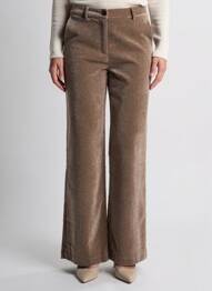 Pantalon droit fermeture zippée sous rabat boutonné taille normale gris SURKANA femme