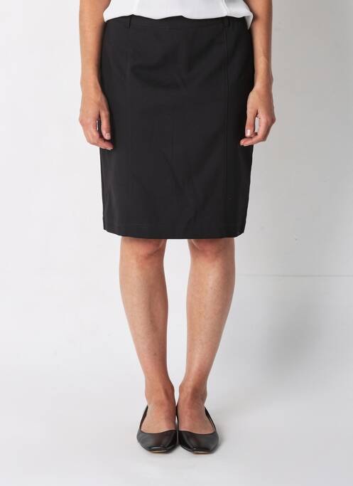 Jupe mi-longue doublure textile noir BRANDTEX femme
