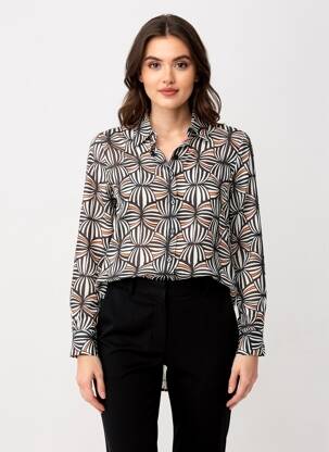 Chemisier coupe cintrée manches longues noir SURKANA femme