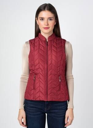 Doudoune poches sans capuche rouge BRANDTEX femme