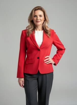 Blazer poches rouge BRANDTEX femme