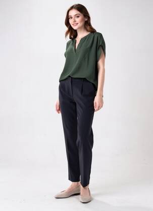 Blouse manches courtes manches courtes vert SURKANA femme