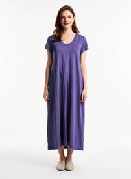 Robe mi-longue manches courtes manches courtes violet GUITARE femme