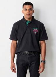 Polo tissage jersey manches courtes noir RUCKFIELD homme