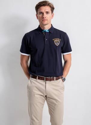 Polo stretch manches courtes bleu RUCKFIELD homme
