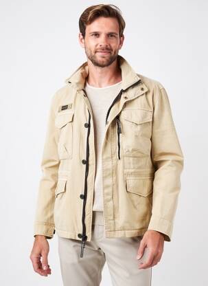 Blouson capuche intégrée dans le col beige CAMEL ACTIVE homme
