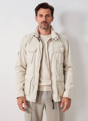Blouson capuche intégrée dans le col beige CAMEL ACTIVE homme