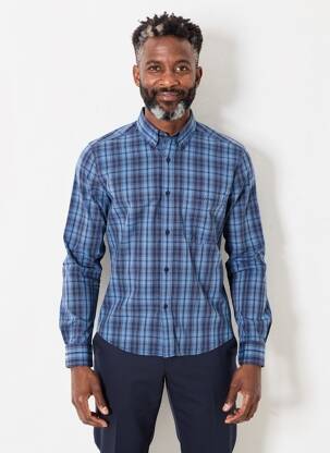 Chemise manches longues poches bleu GANT homme
