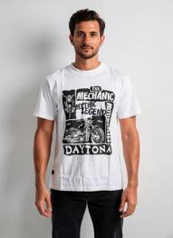 T-shirt stretch manches courtes blanc DAYTONA homme