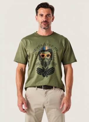 T-shirt stretch manches courtes vert DAYTONA homme