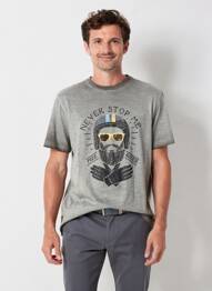 T-shirt stretch manches courtes gris DAYTONA homme