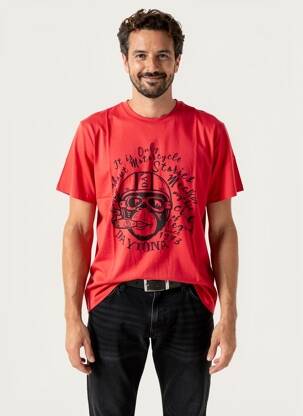 T-shirt stretch manches courtes rouge DAYTONA homme