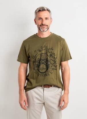 T-shirt stretch manches courtes vert DAYTONA homme