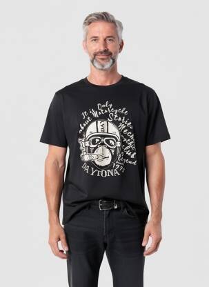T-shirt stretch manches courtes noir DAYTONA homme